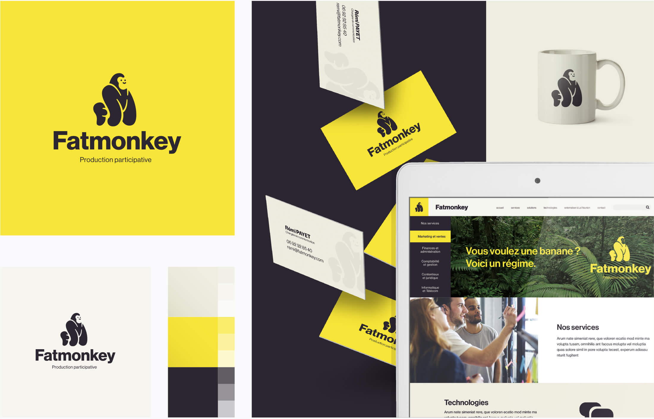 Outils corporate, digital et direction artistique Fat Monkey