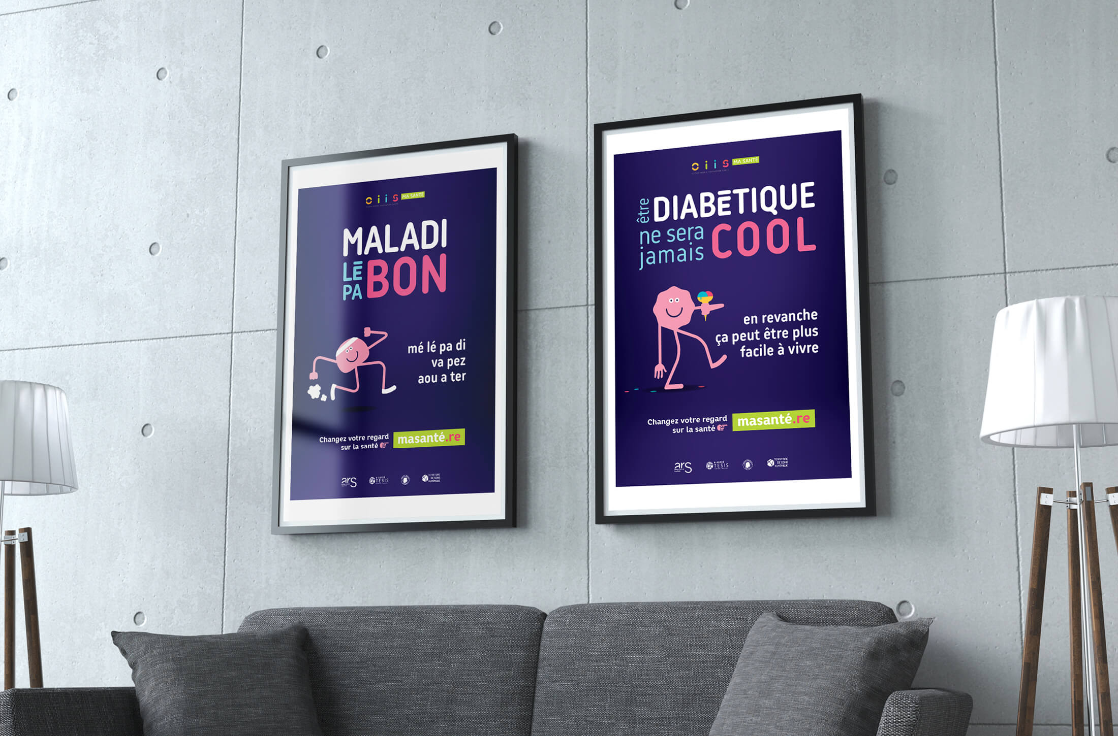 Affiches campagne de communication santé - La Réunion